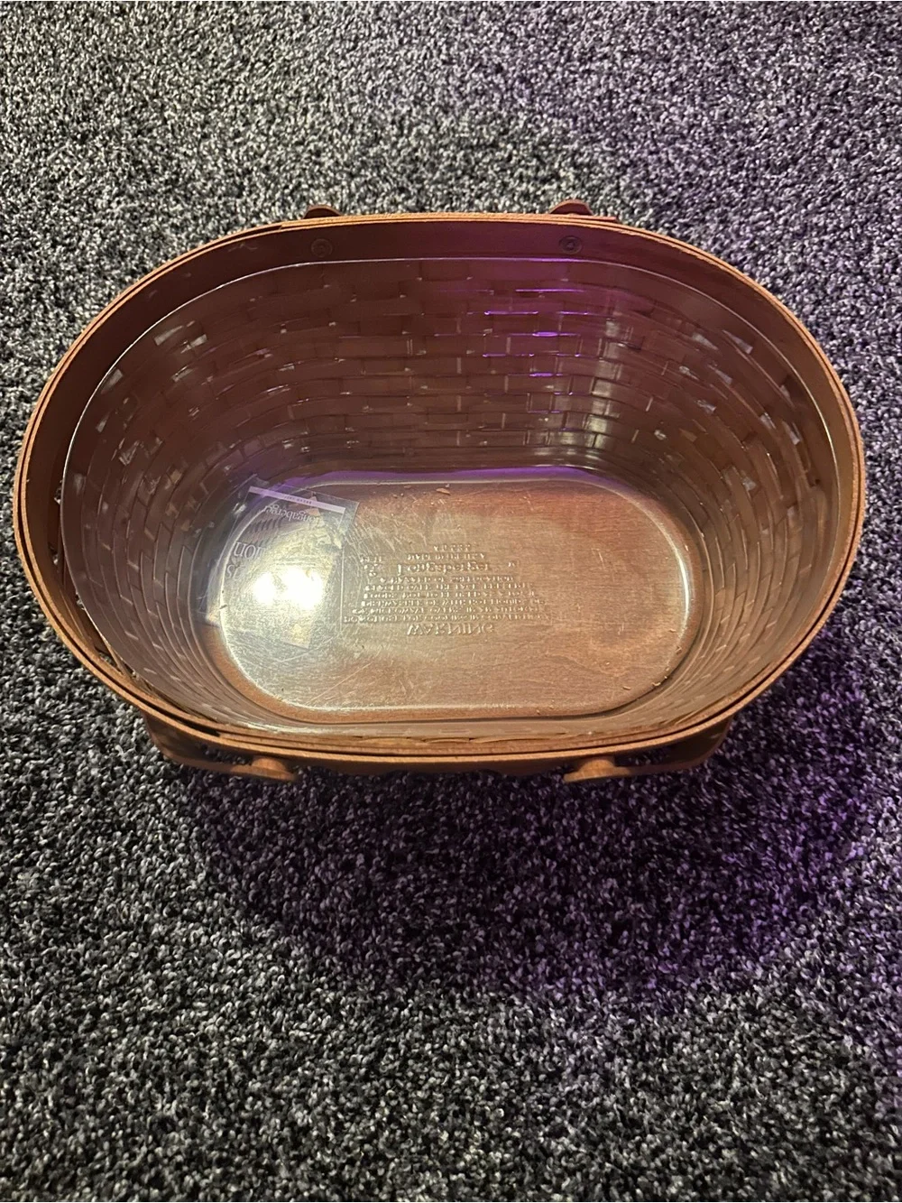 longaberger brown oval market basket